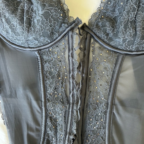 NWOT gray/blue Victoria’s Secret corset - Picture 2 of 4